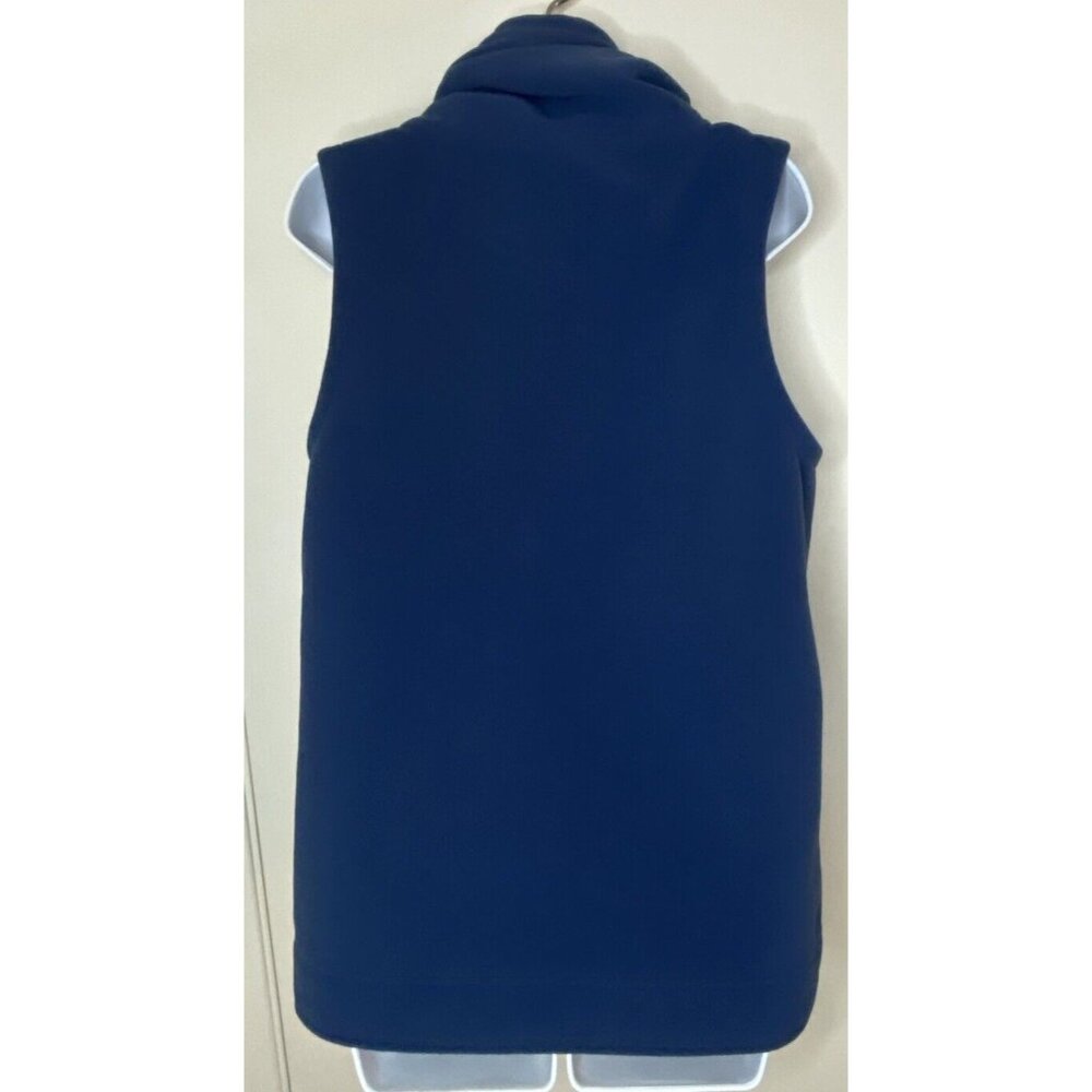 NOBULL Women’s Microplush Fleece Vest Blue S – Sleeveless Cowl Neck Zip up - Picture 7 of 12